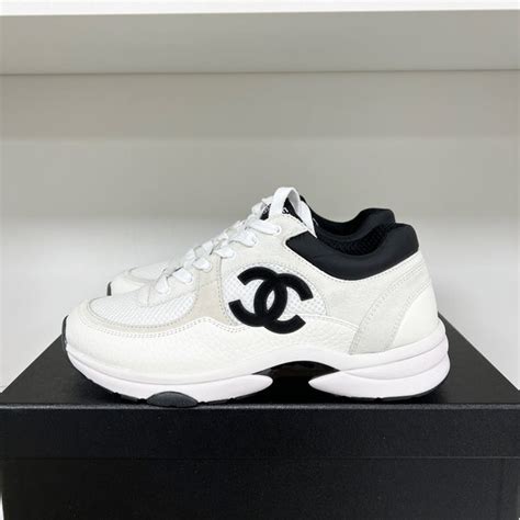 prezzi scarpa chanel|Chanel black and white sneakers.